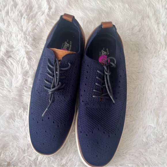 G.H. Bass & Co. Mens Kole Knit UL X Casual Oxford Shoe - 10.5 M Navy/Tan - Picture 13 of 15